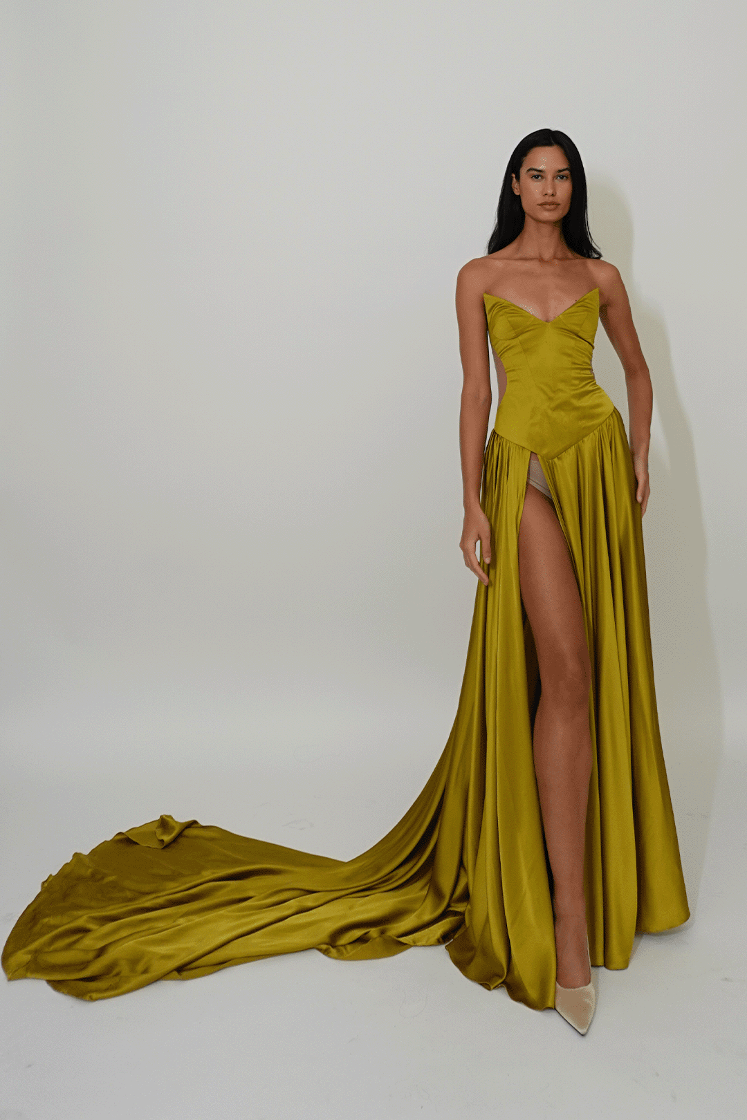 OLIVE GOLD SIREN DRESS1